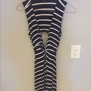 Open back, ankle length dress